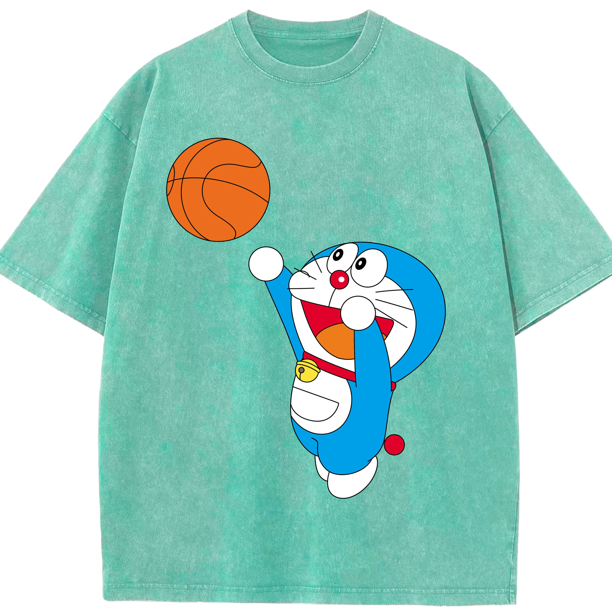 （画像用） ドラえもん Doraemon 綿100% ヴィンテージ風 半袖Tシャツ（フロントプリント）